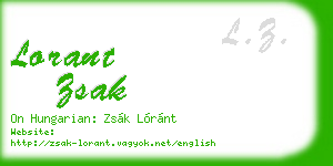 lorant zsak business card