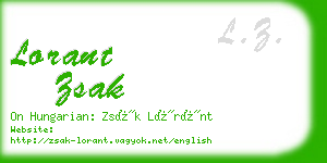 lorant zsak business card